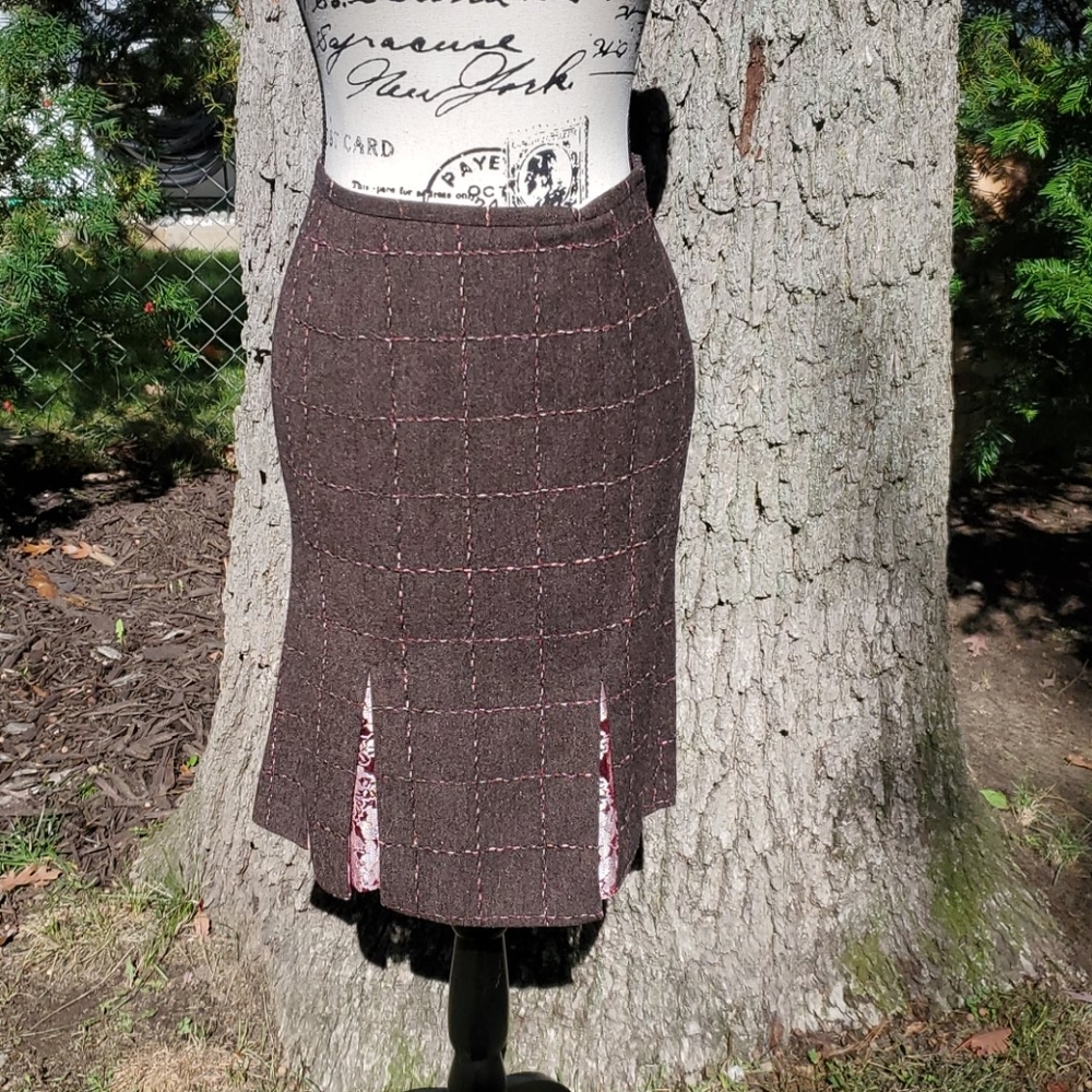 TRISTAN & ISEUT ▪︎ Brown Tweed Pencil Skirt, EUC